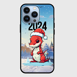 Чехол для iPhone 13 Pro Новогодний дракон 2024, цвет: 3D-черный
