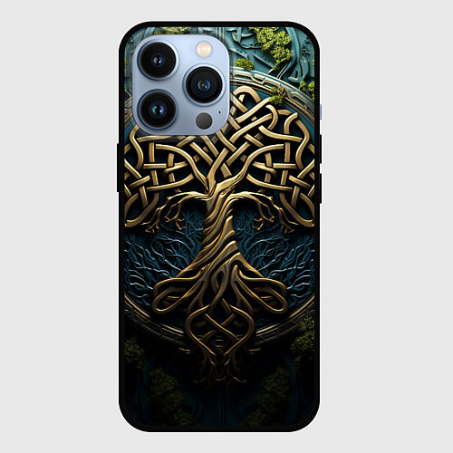 Чехол iPhone 13 Pro Кельты: древо жизни / 3D-Черный – фото 1
