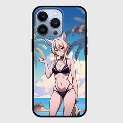 Чехол для iPhone 13 Pro Дзета в купальнике, цвет: 3D-черный