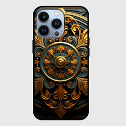 Чехол для iPhone 13 Pro Круглый орнамент в викингском стиле, цвет: 3D-черный