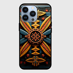 Чехол для iPhone 13 Pro Орнамент в стиле африканских племён, цвет: 3D-черный