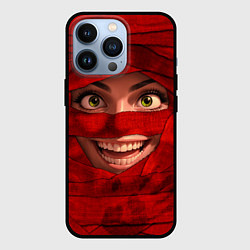 Чехол для iPhone 13 Pro Бандаж мумии красный, цвет: 3D-черный