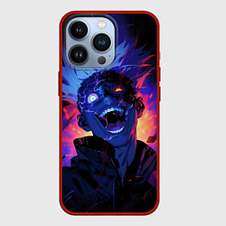 Чехол для iPhone 13 Pro Сатору Годжо в безумии - Магическая битва, цвет: 3D-красный