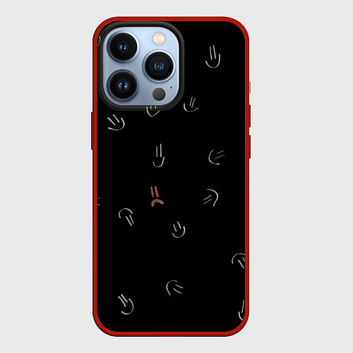 Чехол iPhone 13 Pro Один такой грустный / 3D-Красный – фото 1