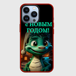 Чехол для iPhone 13 Pro 2024 год зеленого дракона, цвет: 3D-красный