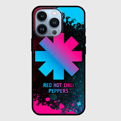 Чехол для iPhone 13 Pro Red Hot Chili Peppers - neon gradient, цвет: 3D-черный