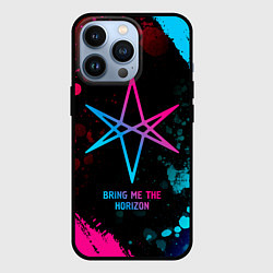 Чехол для iPhone 13 Pro Bring Me the Horizon - neon gradient, цвет: 3D-черный