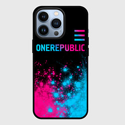 Чехол для iPhone 13 Pro OneRepublic - neon gradient посередине, цвет: 3D-черный