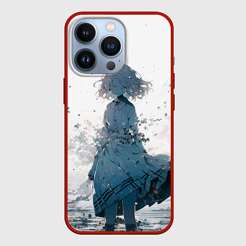 Чехол iPhone 13 Pro Безликая дева / 3D-Красный – фото 1