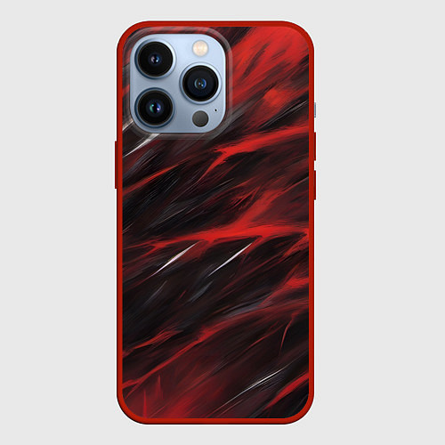 Чехол iPhone 13 Pro Красный шторм / 3D-Красный – фото 1