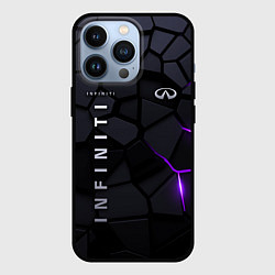 Чехол для iPhone 13 Pro Infiniti - плиты с эффектом свечения, цвет: 3D-черный