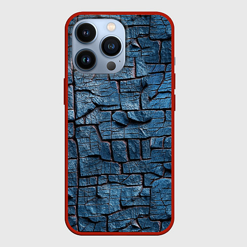 Чехол iPhone 13 Pro Синее дерево / 3D-Красный – фото 1