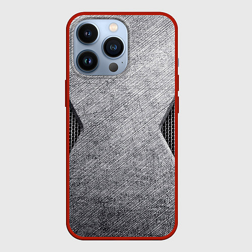 Чехол iPhone 13 Pro Стальная болванка / 3D-Красный – фото 1
