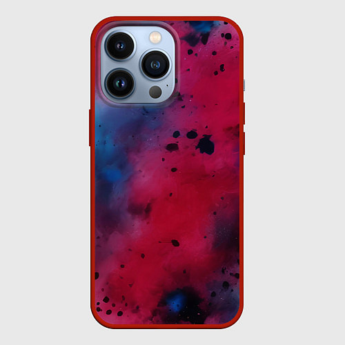 Чехол iPhone 13 Pro Акварельные брызги в розовом / 3D-Красный – фото 1