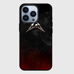 Чехол для iPhone 13 Pro Папа в стиле Металлика, цвет: 3D-черный
