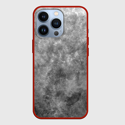 Чехол iPhone 13 Pro Абстракция - grey sky / 3D-Красный – фото 1