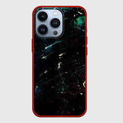Чехол для iPhone 13 Pro Царапины и краска, цвет: 3D-красный