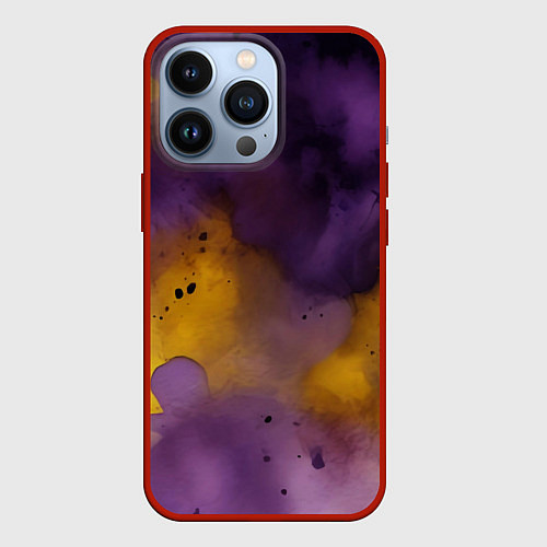 Чехол iPhone 13 Pro Акварелика / 3D-Красный – фото 1
