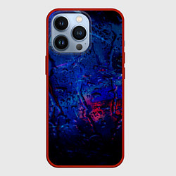 Чехол для iPhone 13 Pro Капли воды на стекле, цвет: 3D-красный