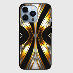 Чехол для iPhone 13 Pro Неоновый узор стальная бабочка, цвет: 3D-черный