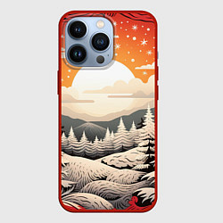 Чехол для iPhone 13 Pro Волшебство зимы и нового года, цвет: 3D-красный