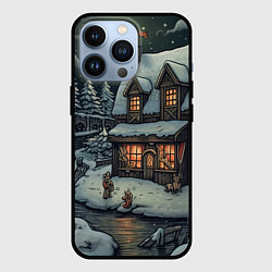 Чехол для iPhone 13 Pro Путешествие в страну Деда Мороза, цвет: 3D-черный