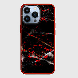 Чехол для iPhone 13 Pro Красные узоры, цвет: 3D-красный