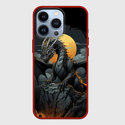 Чехол для iPhone 13 Pro Дракон волшебной полуночи, цвет: 3D-красный