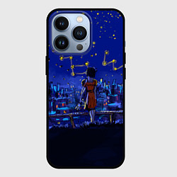 Чехол для iPhone 13 Pro Юный астроном, цвет: 3D-черный