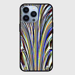 Чехол для iPhone 13 Pro Струйчатый перламутровый узор, цвет: 3D-черный