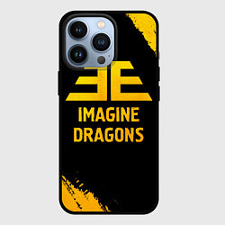 Чехол для iPhone 13 Pro Imagine Dragons - gold gradient, цвет: 3D-черный