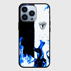 Чехол для iPhone 13 Pro Tesla Elon Mask fire, цвет: 3D-черный