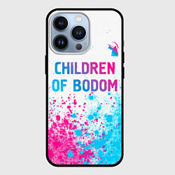 Чехол для iPhone 13 Pro Children of Bodom neon gradient style посередине, цвет: 3D-черный