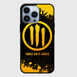 Чехол для iPhone 13 Pro Three Days Grace - gold gradient, цвет: 3D-черный