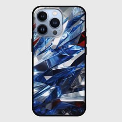 Чехол для iPhone 13 Pro Абстрактные осколки стеклянных кристалов, цвет: 3D-черный