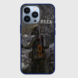 Чехол для iPhone 13 Pro STALKER 2 одиночка с детектором, цвет: 3D-тёмно-синий