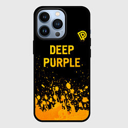 Чехол для iPhone 13 Pro Deep Purple - gold gradient посередине, цвет: 3D-черный
