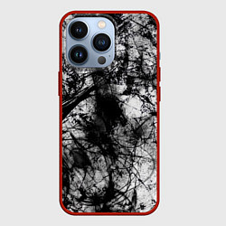 Чехол для iPhone 13 Pro Белый камуфляж, цвет: 3D-красный