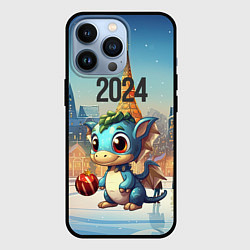 Чехол для iPhone 13 Pro Крошечный символ зимы 2024, цвет: 3D-черный