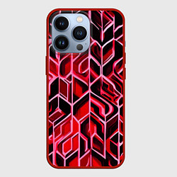 Чехол для iPhone 13 Pro Красный узор, цвет: 3D-красный