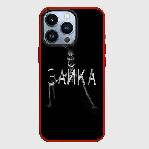 Чехол iPhone 13 Pro Ужасный зайка / 3D-Красный – фото 1
