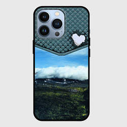 Чехол для iPhone 13 Pro Облачные сердца, цвет: 3D-черный