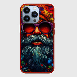 Чехол для iPhone 13 Pro Хайповый дед Мороз, цвет: 3D-красный