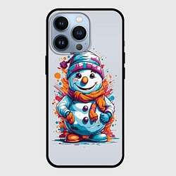 Чехол iPhone 13 Pro Снеговик от нейросети
