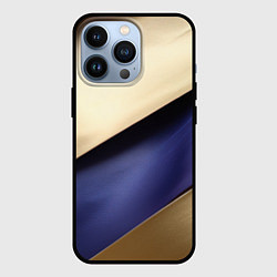 Чехол для iPhone 13 Pro Фиолетовая вставка на золотом фоне, цвет: 3D-черный