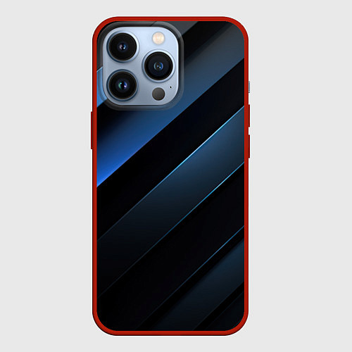 Чехол iPhone 13 Pro Синий хаос / 3D-Красный – фото 1