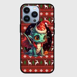 Чехол для iPhone 13 Pro Дракон новогодний 2024, цвет: 3D-черный