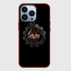 Чехол для iPhone 13 Pro Сердце механикус стимпанк, цвет: 3D-красный