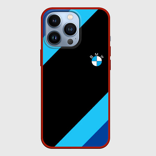 Чехол iPhone 13 Pro BMW line / 3D-Красный – фото 1