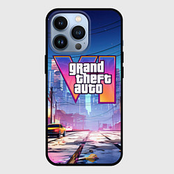 Чехол для iPhone 13 Pro GTA 6 неоновый город, цвет: 3D-черный